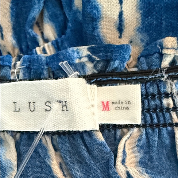 Blue and White Striped Off-Shoulder Romper Dress - Picture 5 of 5